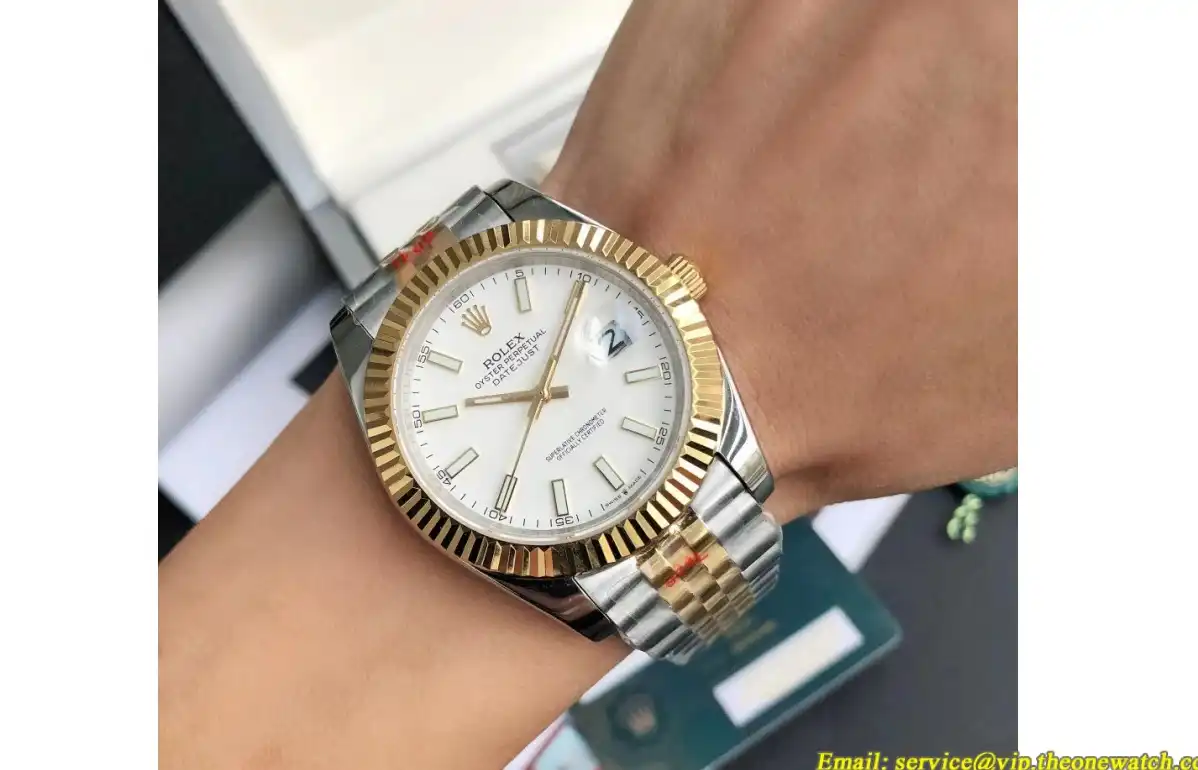 Datejust 126333 41mm Flt Jubilee YG SS White Stk GDF MY8215