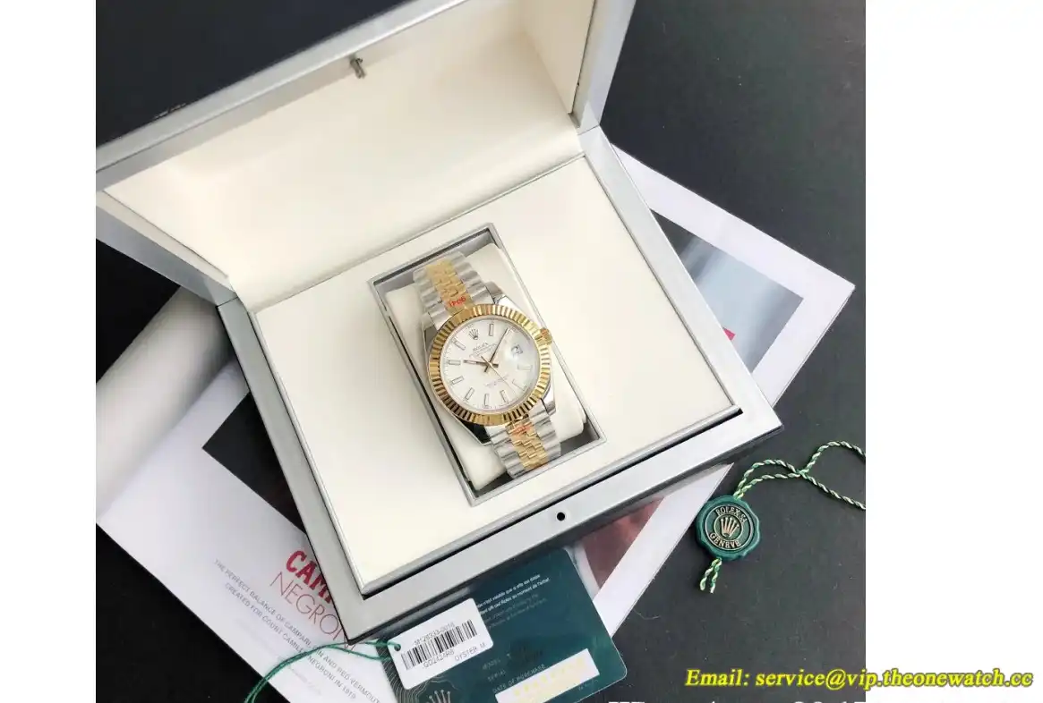 Datejust 126333 41mm Flt Jubilee YG SS White Stk GDF MY8215