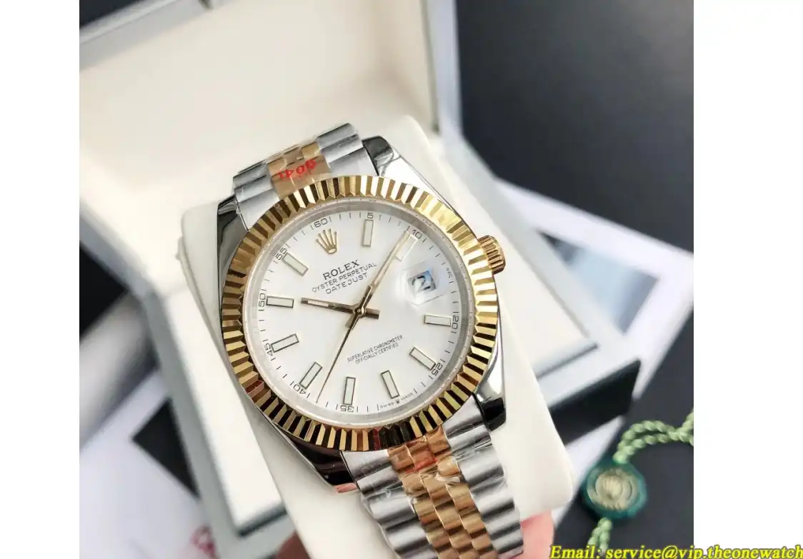 Datejust 126333 41mm Flt Jubilee YG SS White Stk GDF MY8215