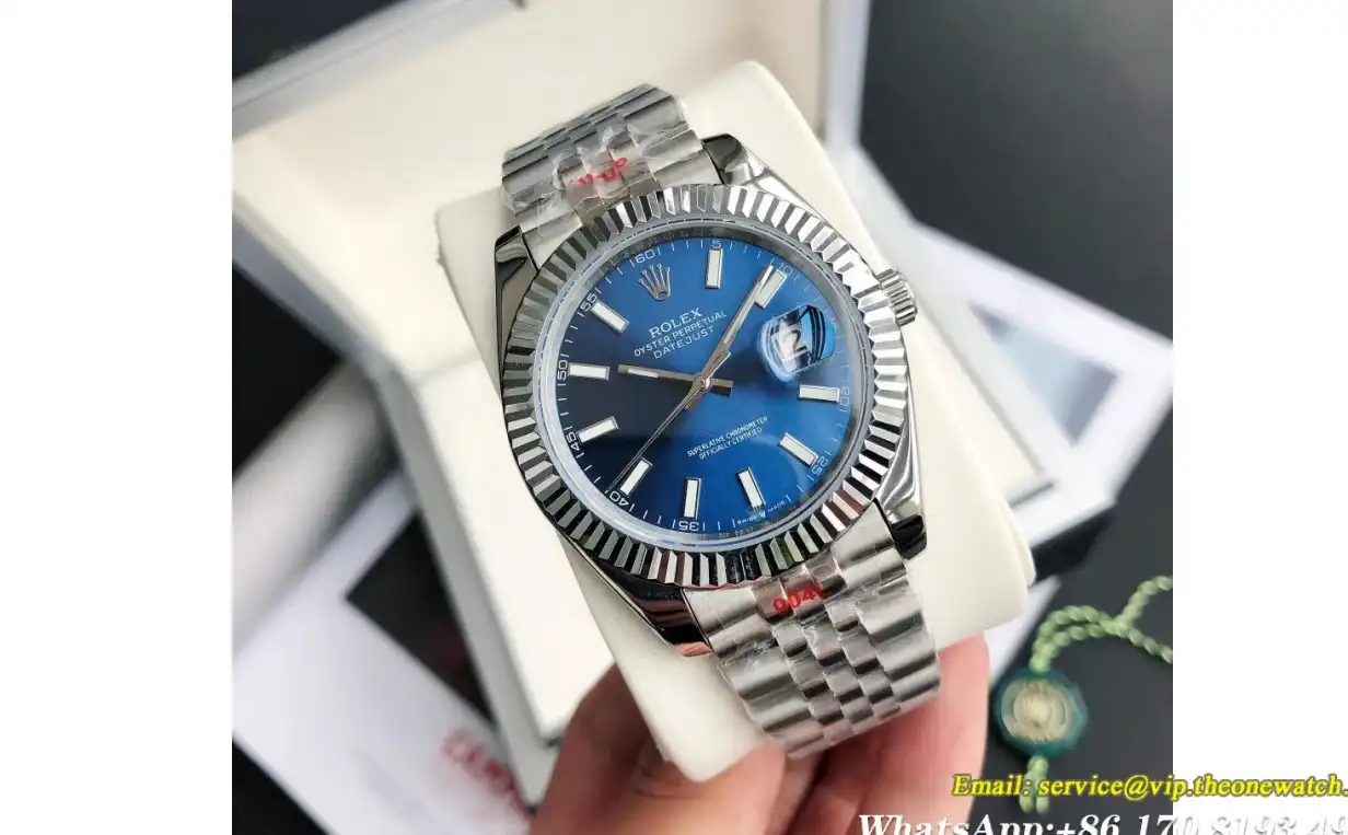 Datejust 126334 41mm Flt Jubilee SS SS Blue Stk GDF MY8215