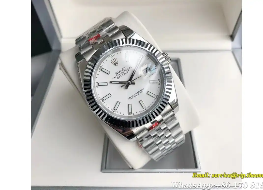 Datejust 126334 41mm Flt Jubilee SS SS White Stk GDF MY8215