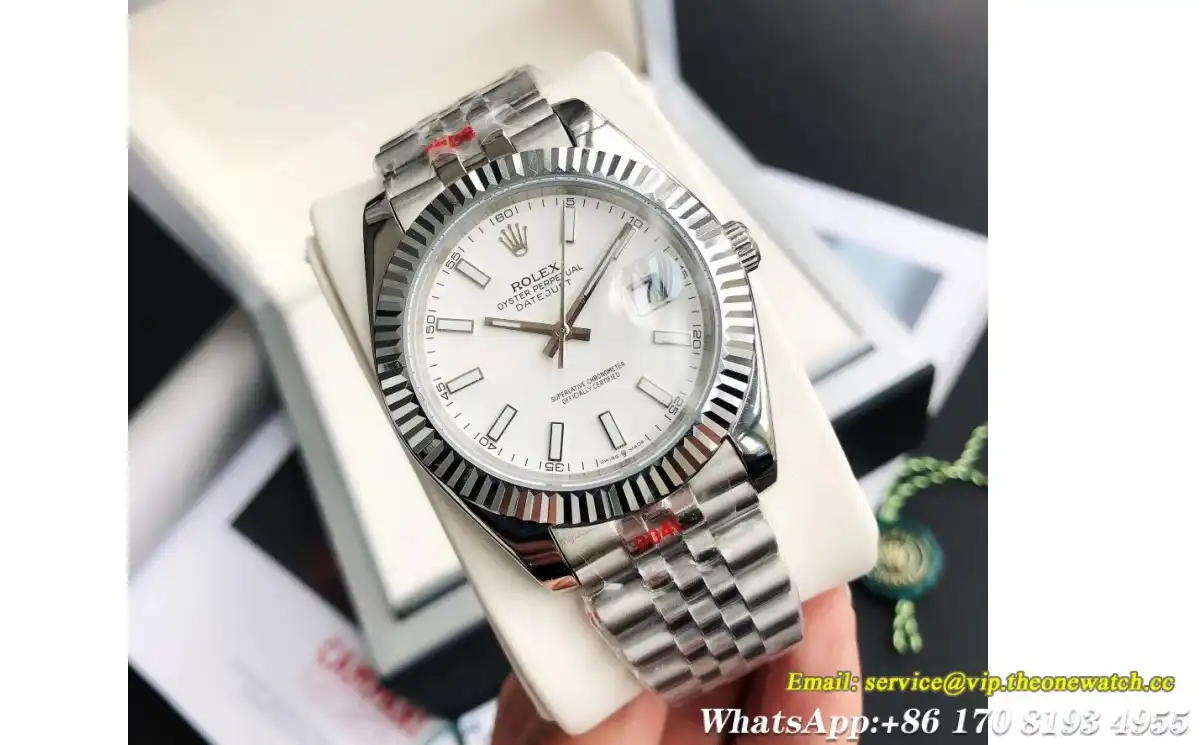 Datejust 126334 41mm Flt Jubilee SS SS White Stk GDF MY8215