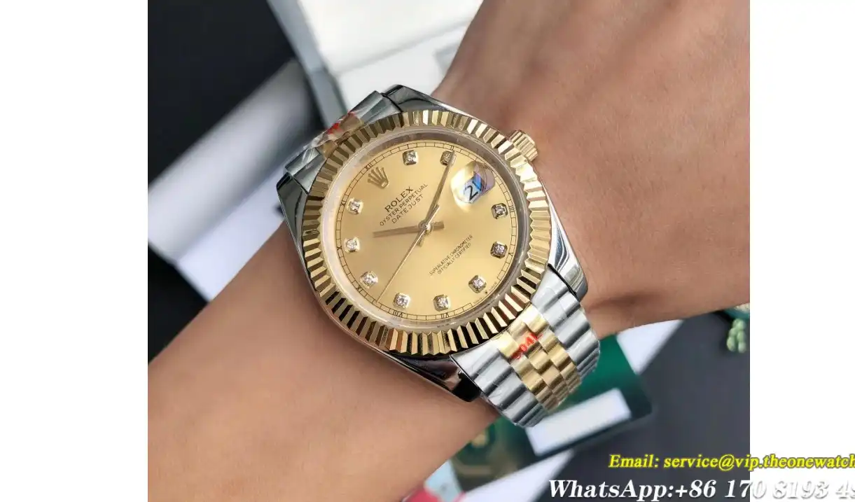 Datejust 126334 41mm Flt Jubilee YG SS Gold Dia GDF MY8215