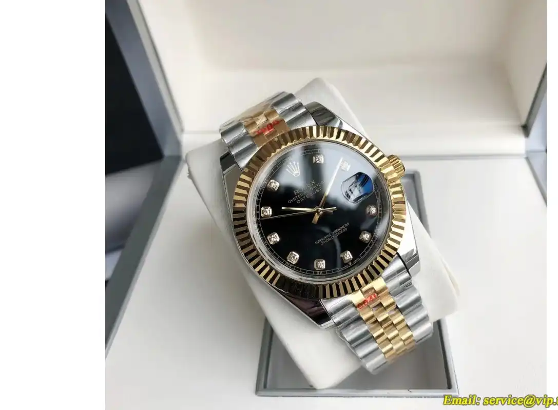 Datejust 126334 41mm Flt Jubilee YG SS Black Dia GDF MY8215