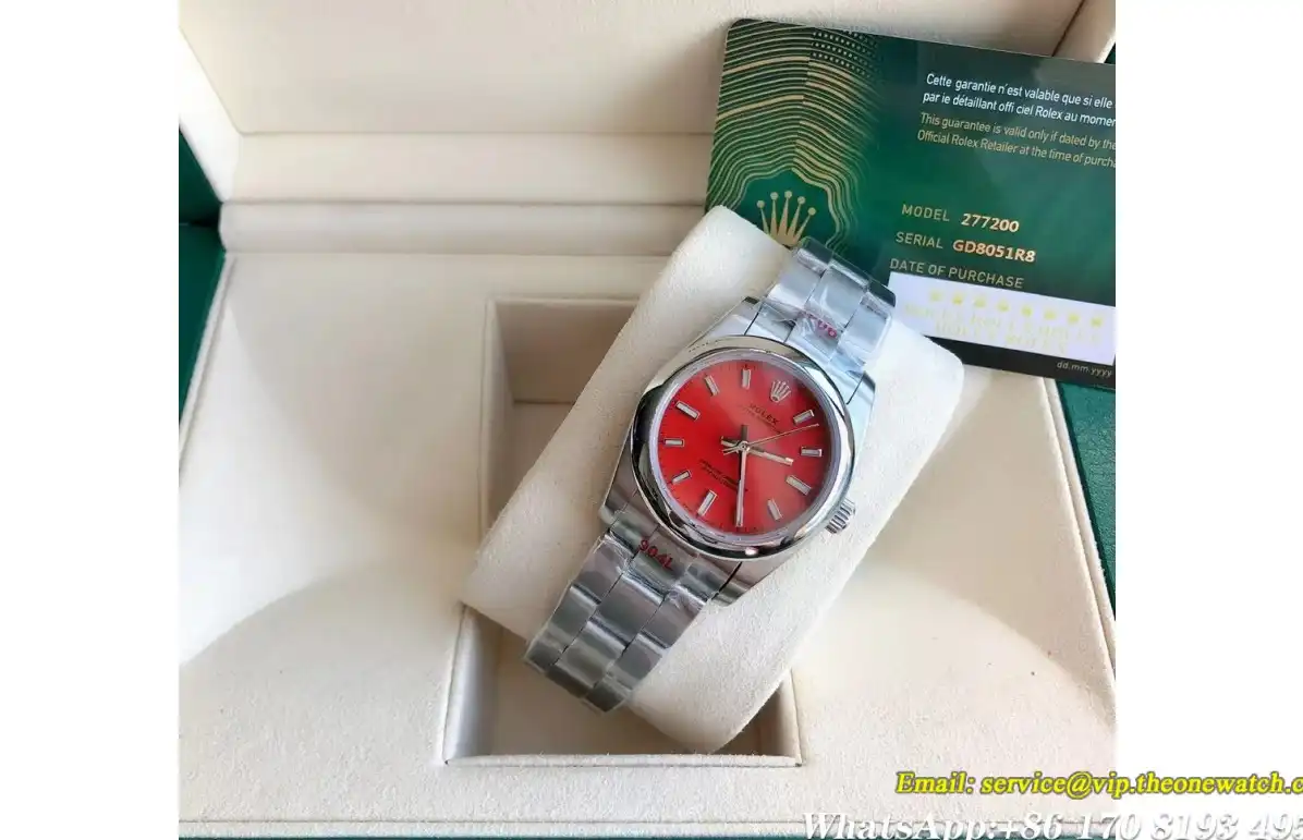 Oyster Perpetual 31 41mm SS SS Red Stk GDF MY8215