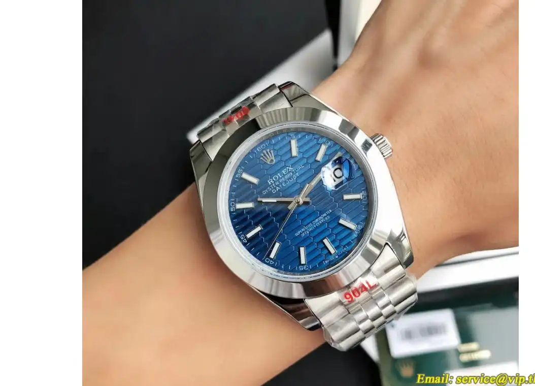 Datejust 126300 41mm Jub SS SS Blue Textured Dial GDF MY8215