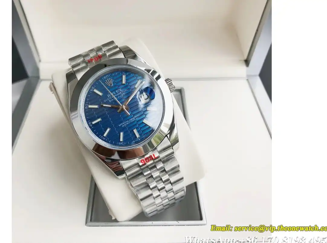 Datejust 126300 41mm Jub SS SS Blue Textured Dial GDF MY8215