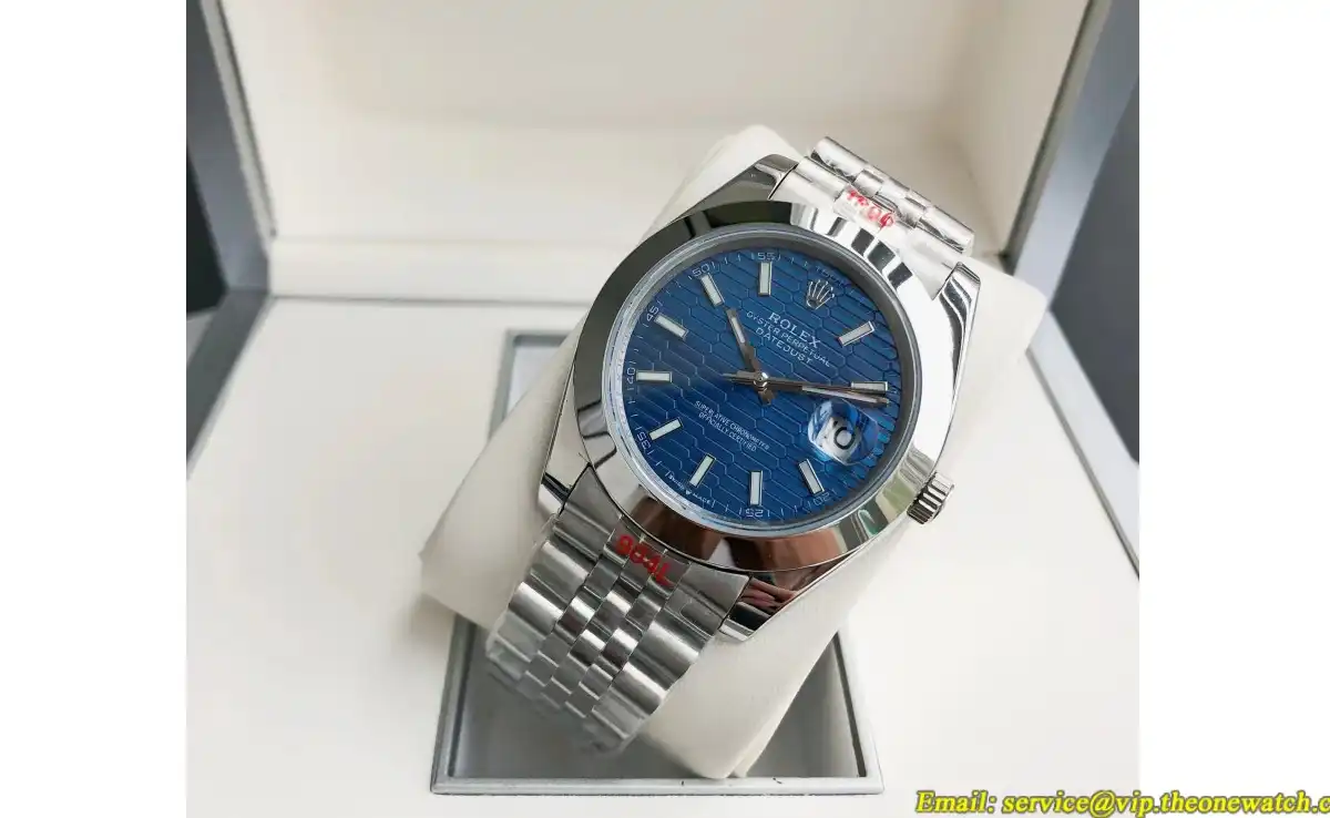 Datejust 126300 41mm Jub SS SS Blue Textured Dial GDF MY8215