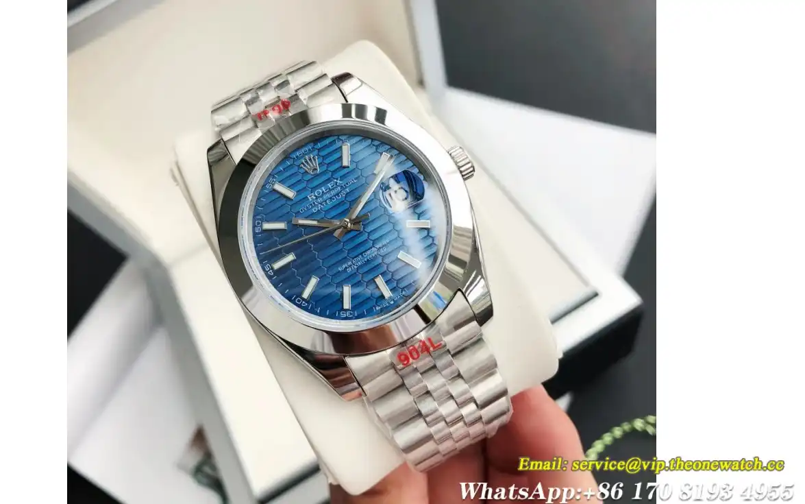 Datejust 126300 41mm Jub SS SS Blue Textured Dial GDF MY8215