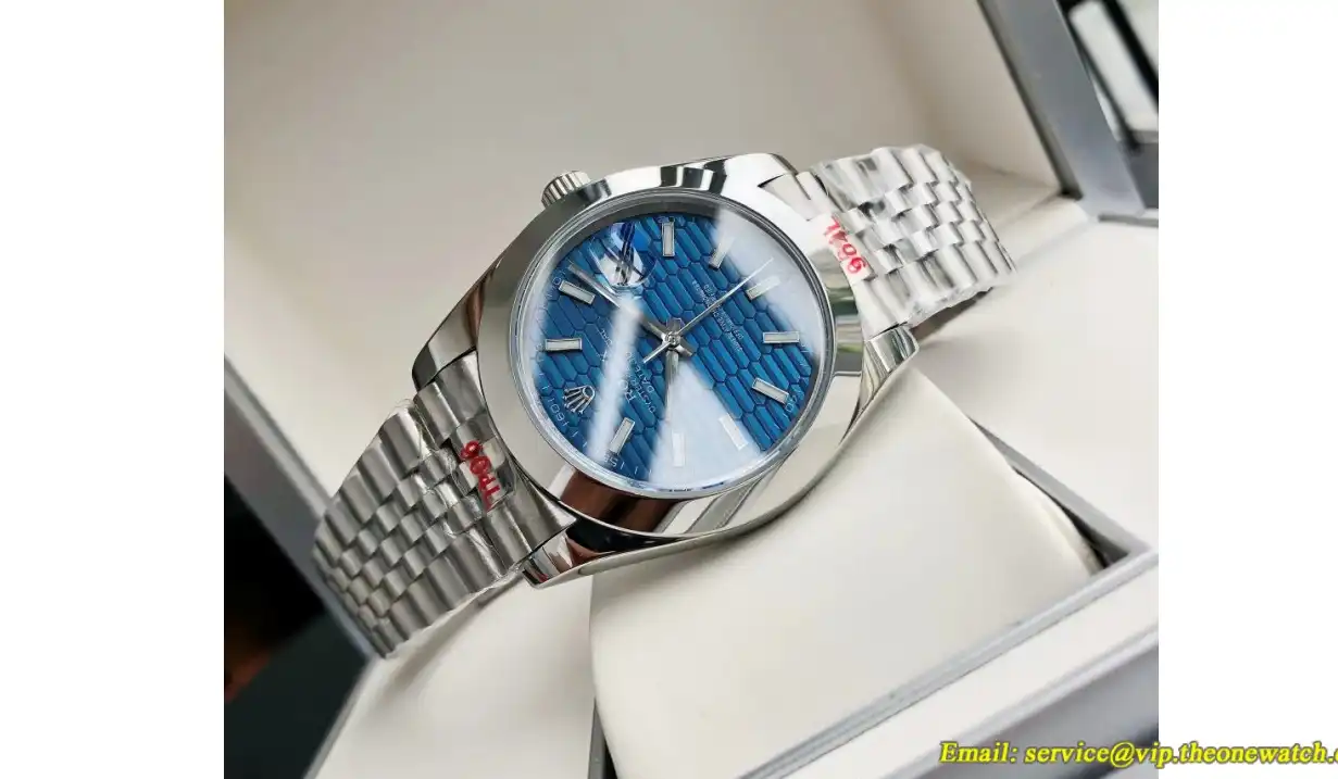 Datejust 126300 41mm Jub SS SS Blue Textured Dial GDF MY8215