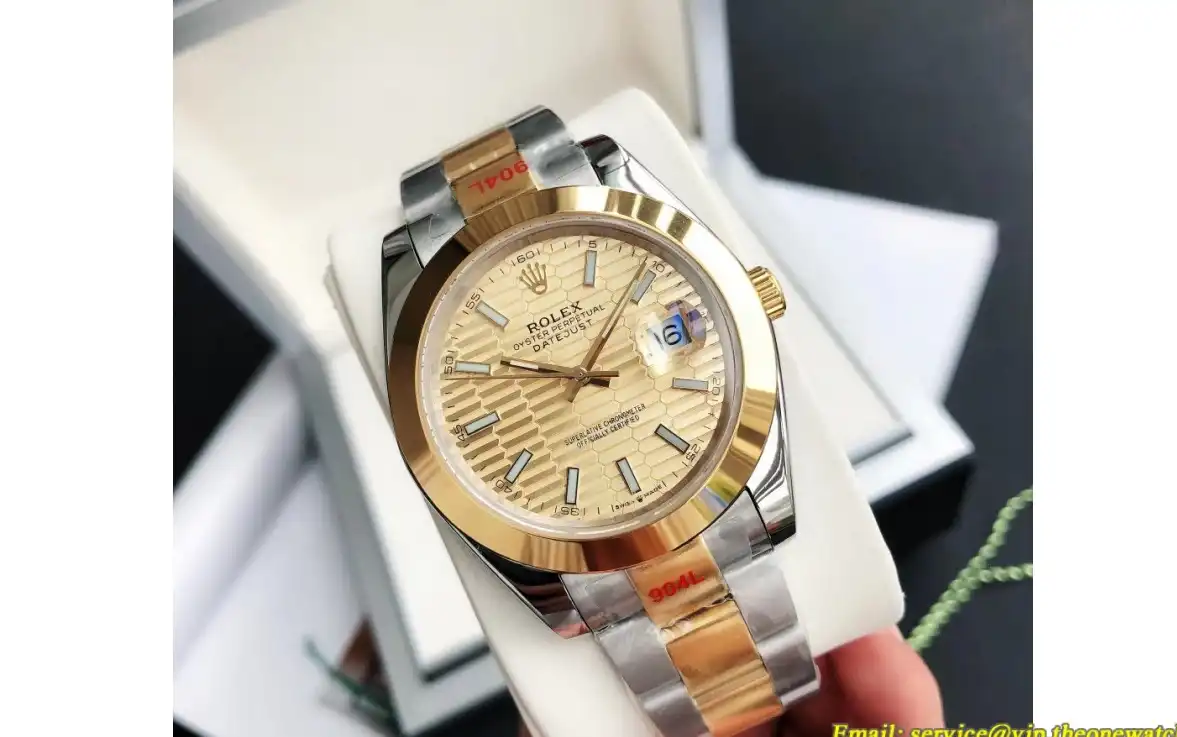 Datejust 126303 41mm Oyster YG SS Gold Textured GDF MY8215