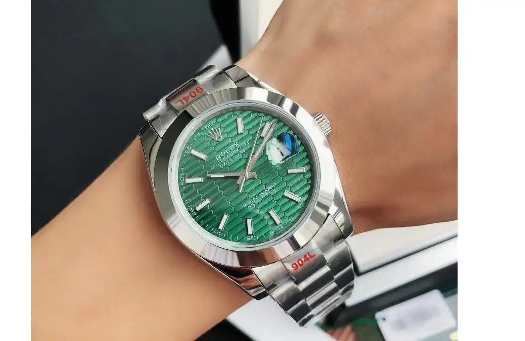 Datejust 126300 41mm Oyster SS SS Green Textured GDF MY8215