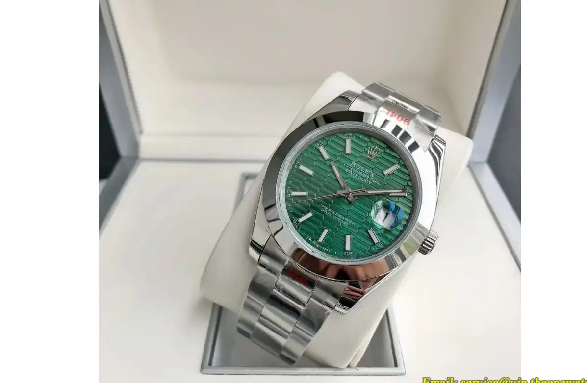 Datejust 126300 41mm Oyster SS SS Green Textured GDF MY8215