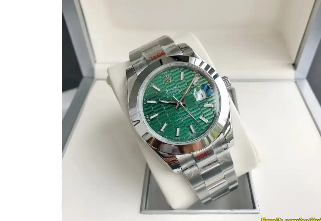 Datejust 126300 41mm Oyster SS SS Green Textured GDF MY8215