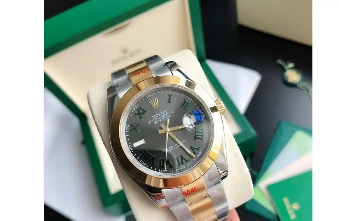 Datejust 126303 41mm Oyster YG SS Grey Rmn GDF MY8215