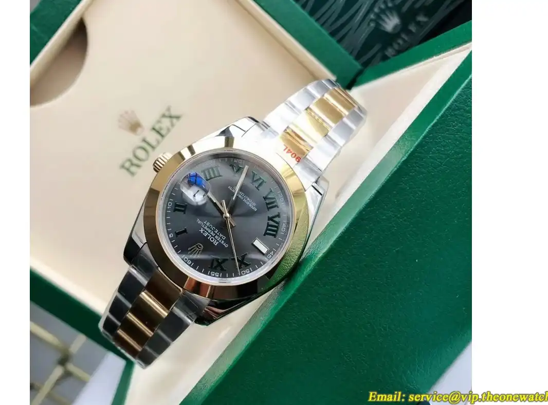 Datejust 126303 41mm Oyster YG SS Grey Rmn GDF MY8215