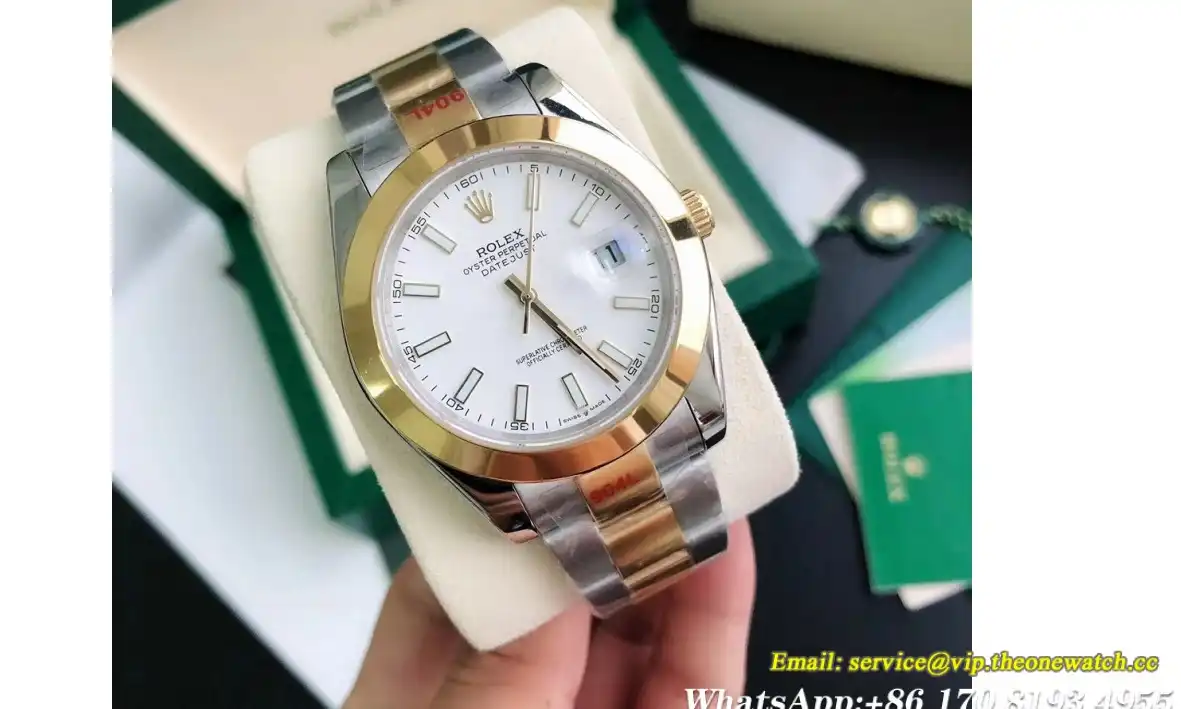 Datejust 126303 41mm Oyster YG SS White Stk GDF MY8215