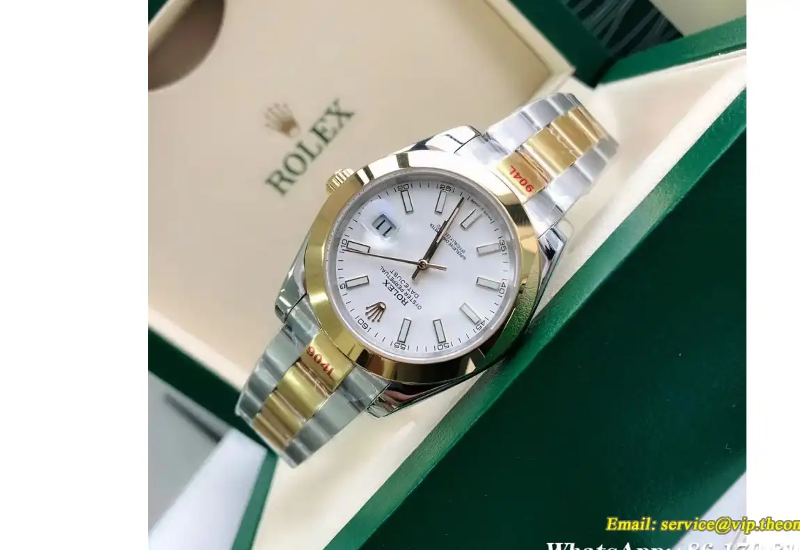 Datejust 126303 41mm Oyster YG SS White Stk GDF MY8215