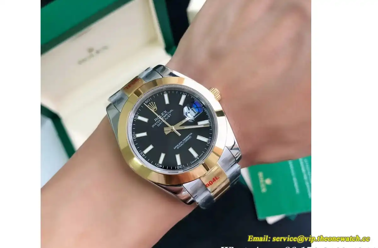 Datejust 126303 41mm Oyster YG SS Black Stk GDF MY8215