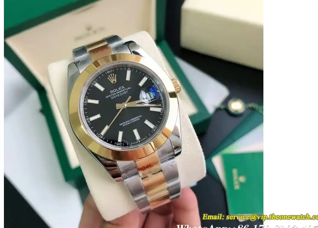 Datejust 126303 41mm Oyster YG SS Black Stk GDF MY8215