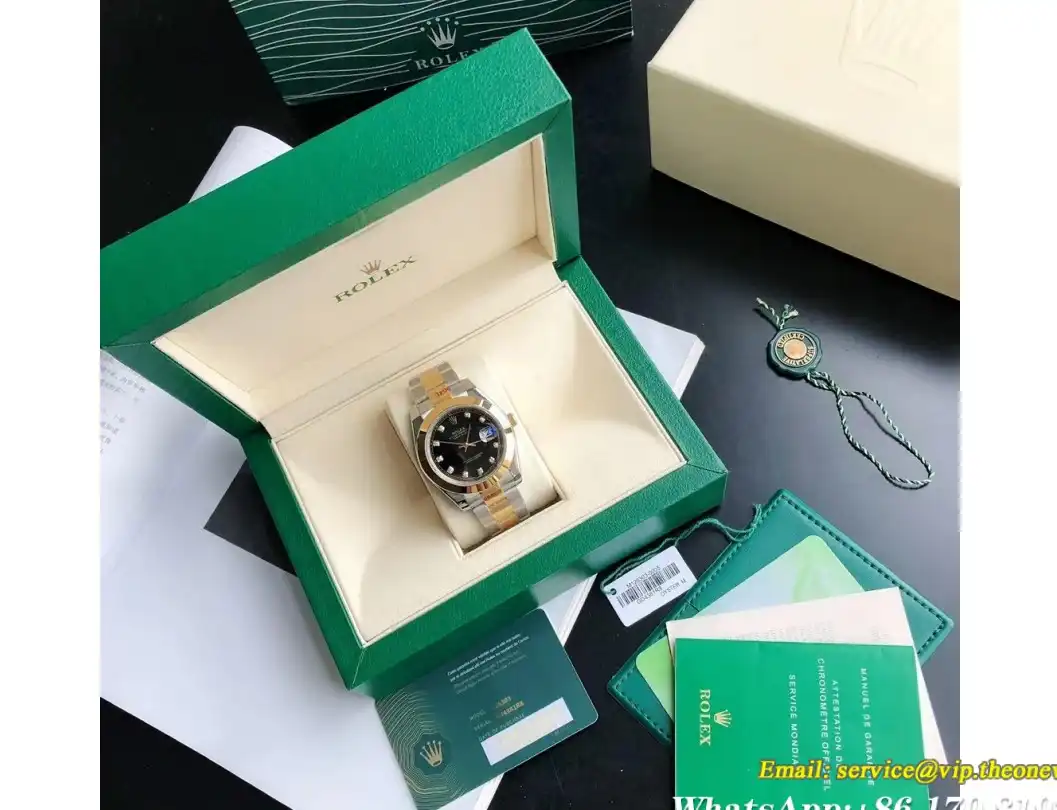 Datejust 126303 41mm Oyster YG SS Black Dia GDF MY8215