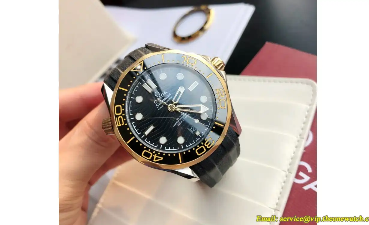 Seamaster 300m 42mm YG RU Black Dial GDF MY8215