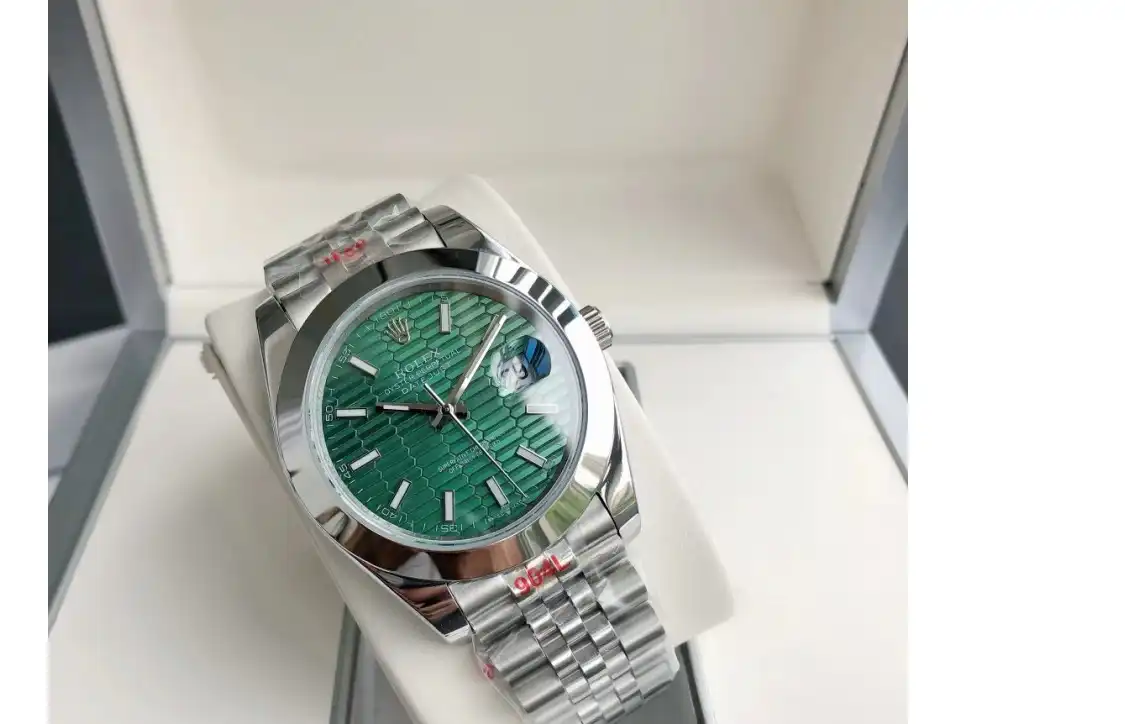 Datejust 126300 41mm Jub SS SS Green Textured Dial GDF MY8215