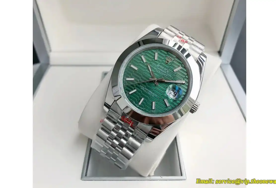 Datejust 126300 41mm Jub SS SS Green Textured Dial GDF MY8215