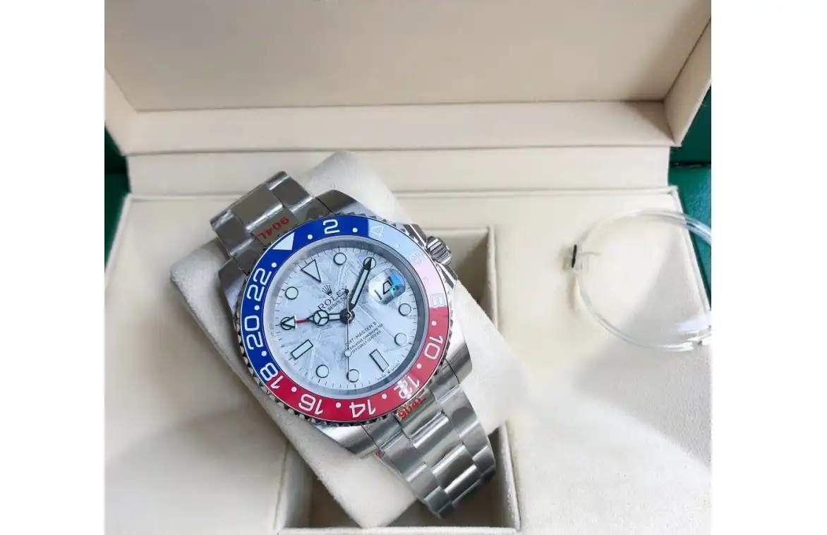 GMT Master II 40mm Cer Oys SS SS Red Blue Meteorite GDF MY8215