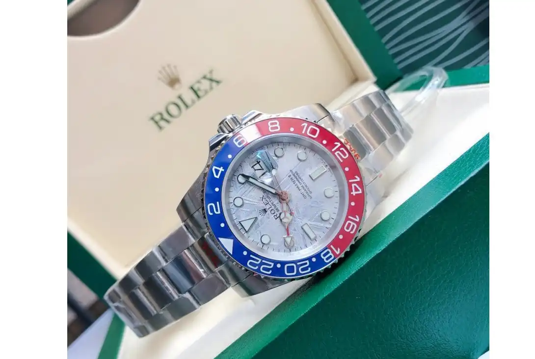 GMT Master II 40mm Cer Oys SS SS Red Blue Meteorite GDF MY8215