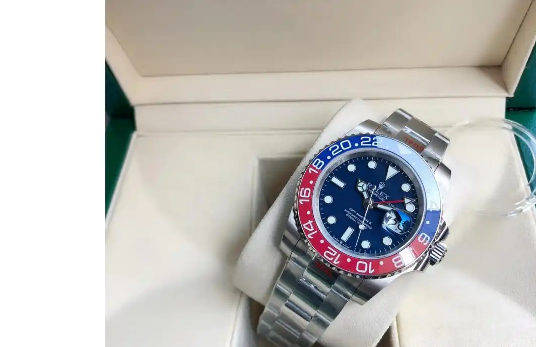 GMT Master II 40mm Cer Oys SS SS Red Blue Blue Dial GDF MY8215