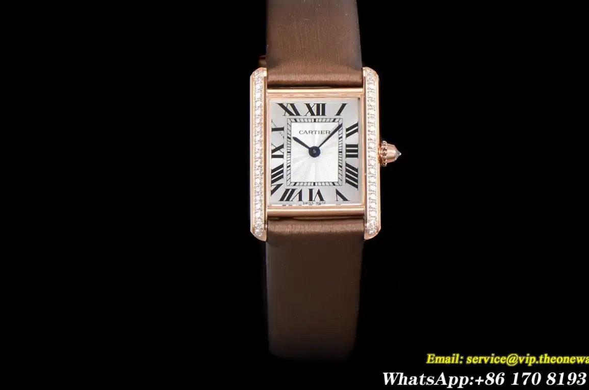 Cartier - Tank Louis 22mm Brown Dia RG SA White Dial F1F Quartz