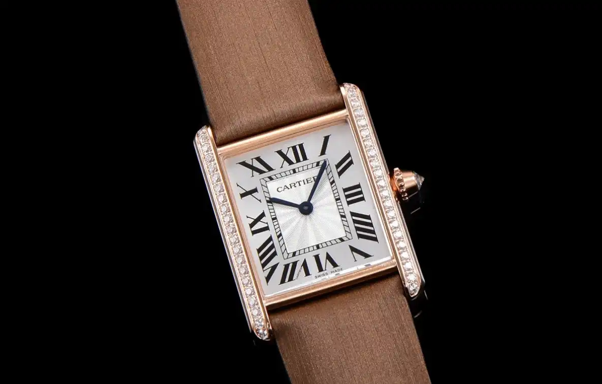 Cartier - Tank Louis 25.5mm Brown Dia RG SA White Dial F1F Quartz