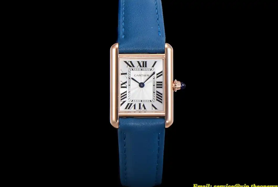 Cartier - Tank Louis 22mm Blue RG LE White Dial F1F Quartz