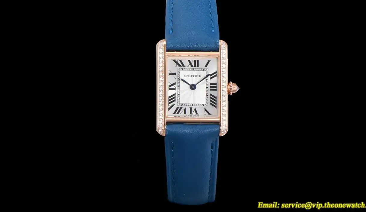 Cartier - Tank Louis 22mm Blue Dia RG LE White Dial F1F Quartz