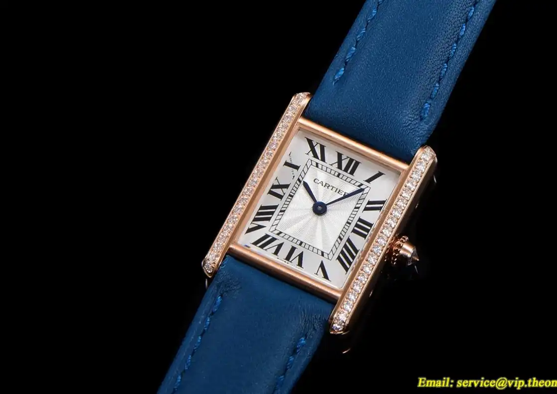 Cartier - Tank Louis 22mm Blue Dia RG LE White Dial F1F Quartz