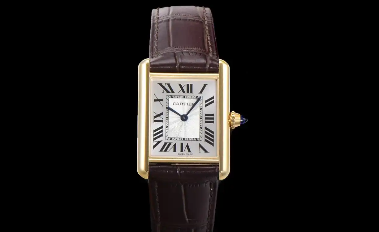 Cartier - Tank Louis 25.5mm Brown YG LE White Dial F1F Quartz