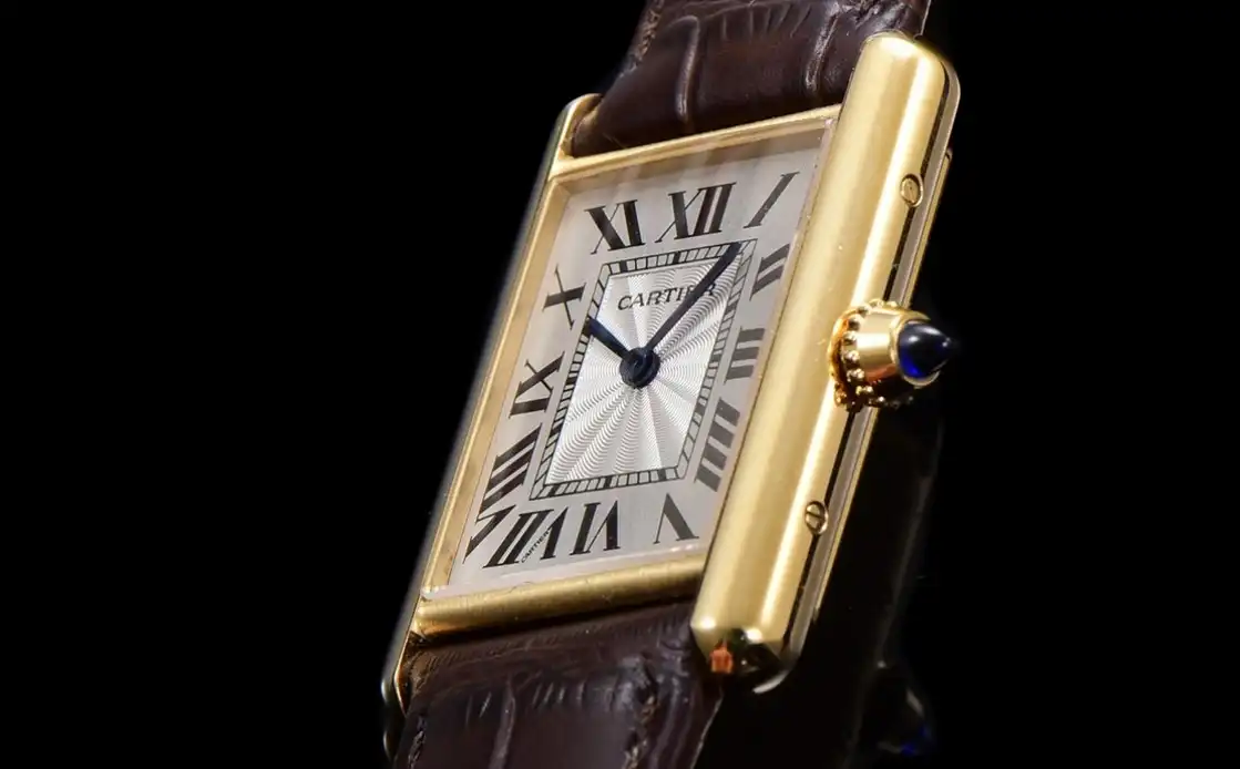 Cartier - Tank Louis 25.5mm Brown YG LE White Dial F1F Quartz