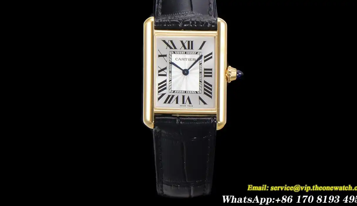 Cartier - Tank Louis 25.5mm Black YG LE White Dial F1F Quartz