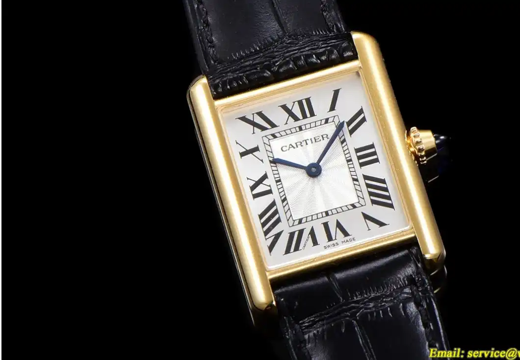 Cartier - Tank Louis 25.5mm Black YG LE White Dial F1F Quartz