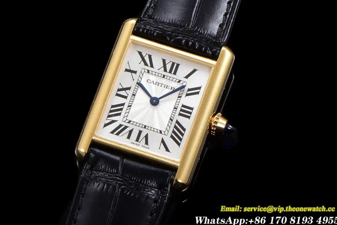 Cartier - Tank Louis 25.5mm Black YG LE White Dial F1F Quartz