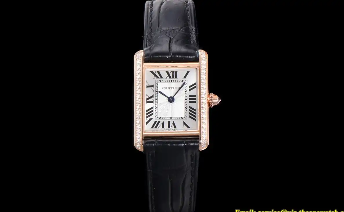 Cartier - Tank Louis 22mm Black Dia RG LE White Dial F1F Quartz