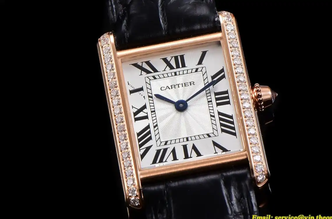 Cartier - Tank Louis 22mm Black Dia RG LE White Dial F1F Quartz