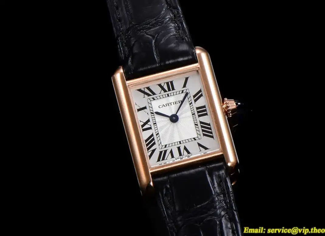 Cartier - Tank Louis 22mm Black RG LE White Dial F1F Quartz