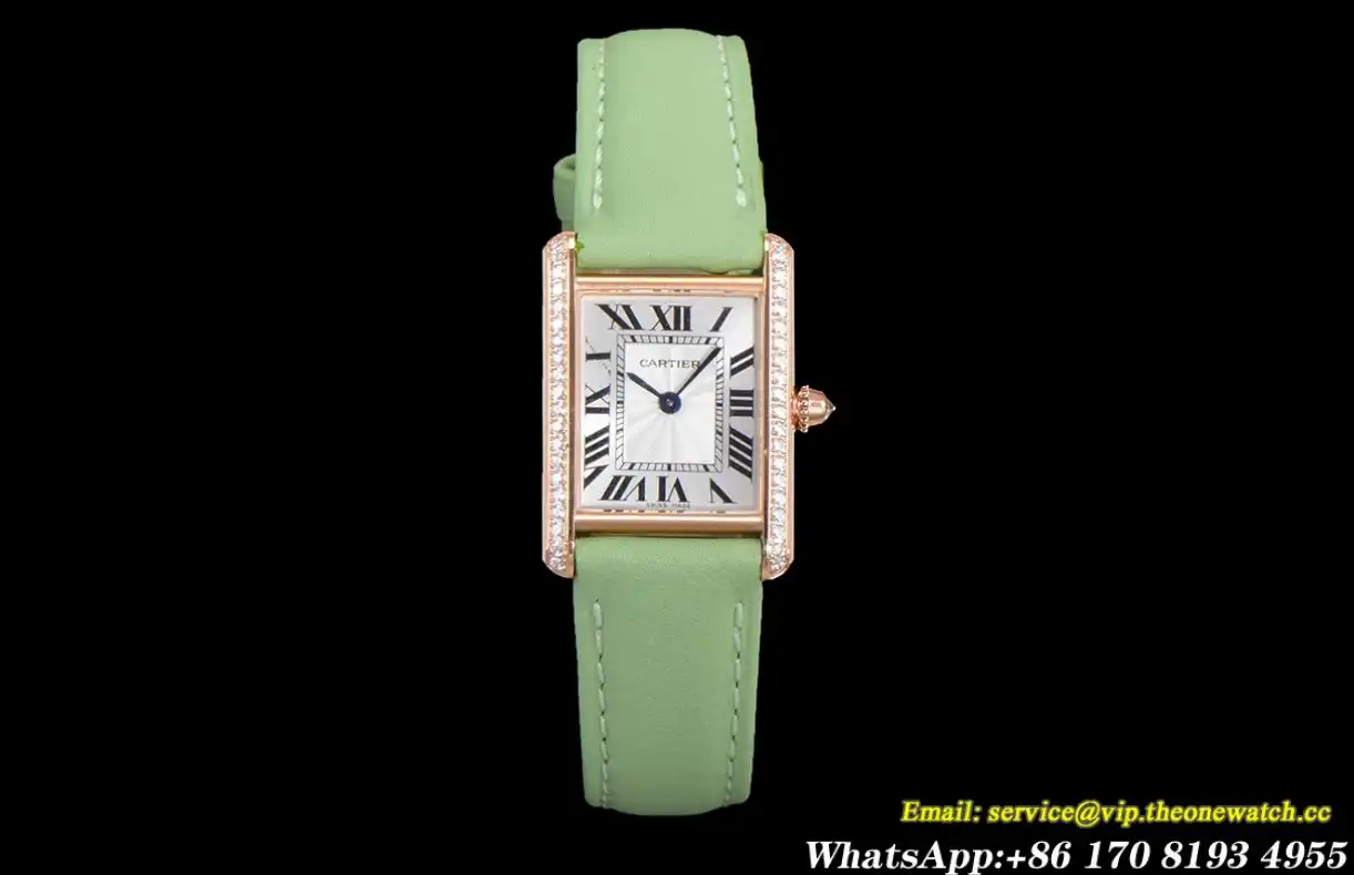 Cartier - Tank Louis 22mm Green Dia RG LE White Dial F1F Quartz