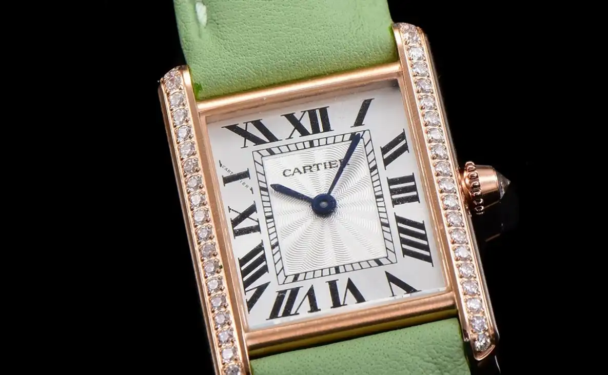 Cartier - Tank Louis 22mm Green Dia RG LE White Dial F1F Quartz