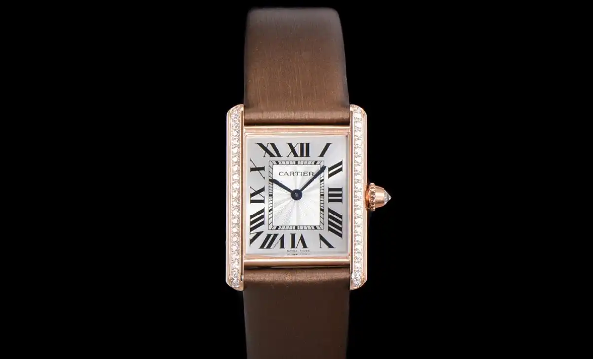 Cartier - Tank Louis 25.5mm Brown Dia RG SA White Dial F1F Quartz