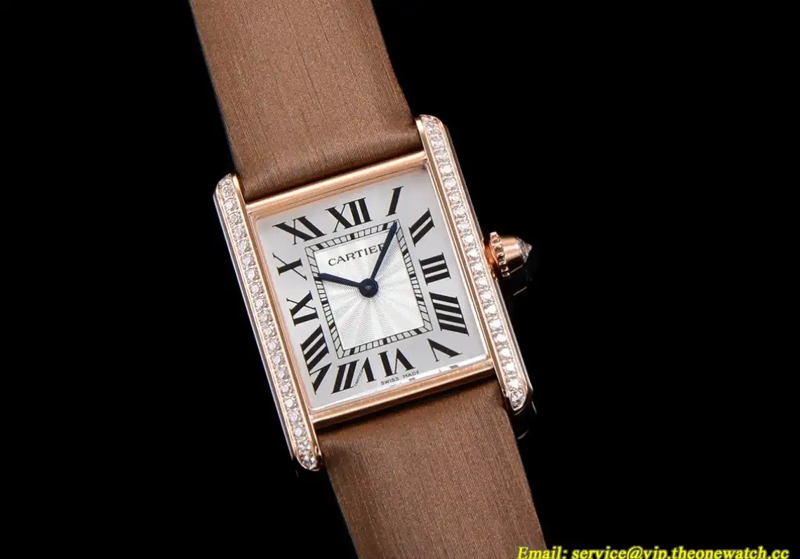 Cartier - Tank Louis 25.5mm Brown Dia RG SA White Dial F1F Quartz