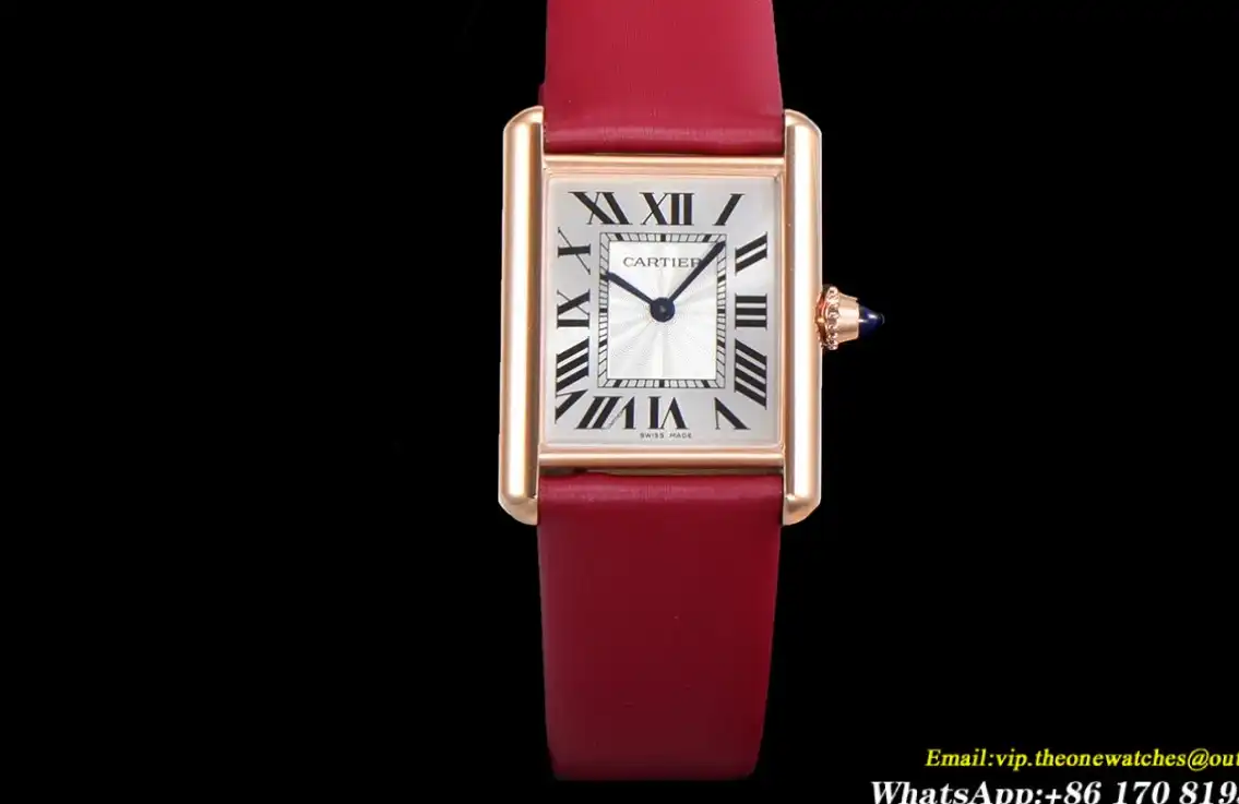 Cartier - Tank Louis 25.5mm Red RG SA White Dial F1F Quartz