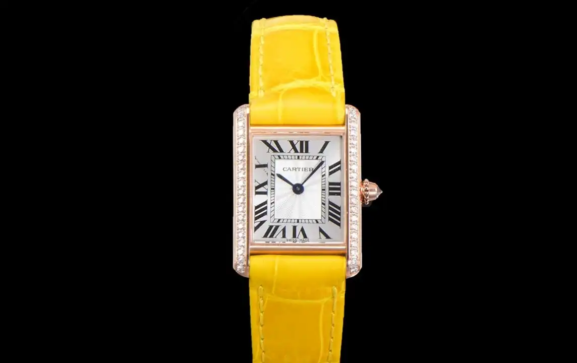 Cartier - Tank Louis 22mm Yellow Dia YG LE White Dial F1F Quartz